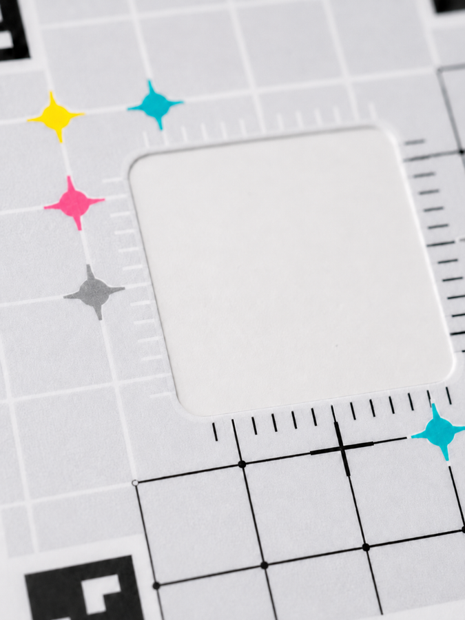 Black-and-white ruler and grid